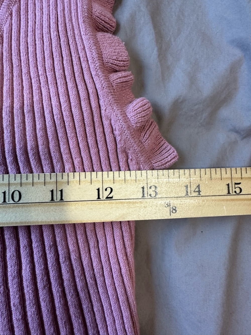 Aéropostale Pink Ribbed Ruffle Button Crop Top Womens Medium Babydoll Dainty - Picture 5 of 6